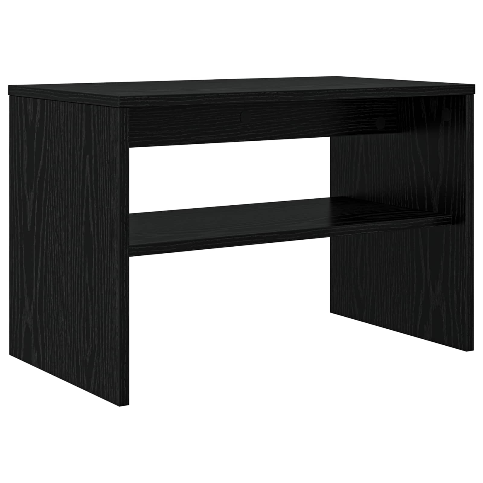 TV-kast Zwart Eiken 60 x 35 x 40 cm Bewerkt hout