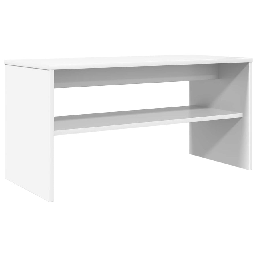 TV-kast Wit 80 x 35 x 40 cm Bewerkt hout