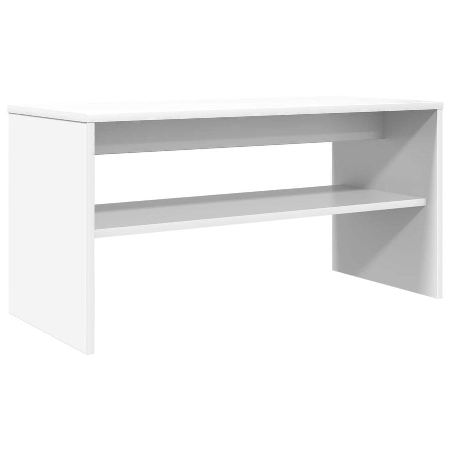 TV-kast Wit 80 x 35 x 40 cm Bewerkt hout