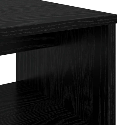 TV-kast Zwart Eiken 80 x 35 x 40 cm Bewerkt hout