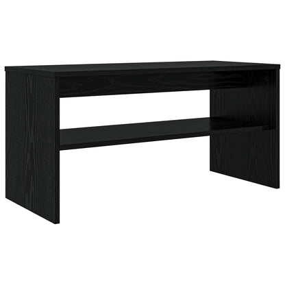 TV-kast Zwart Eiken 80 x 35 x 40 cm Bewerkt hout