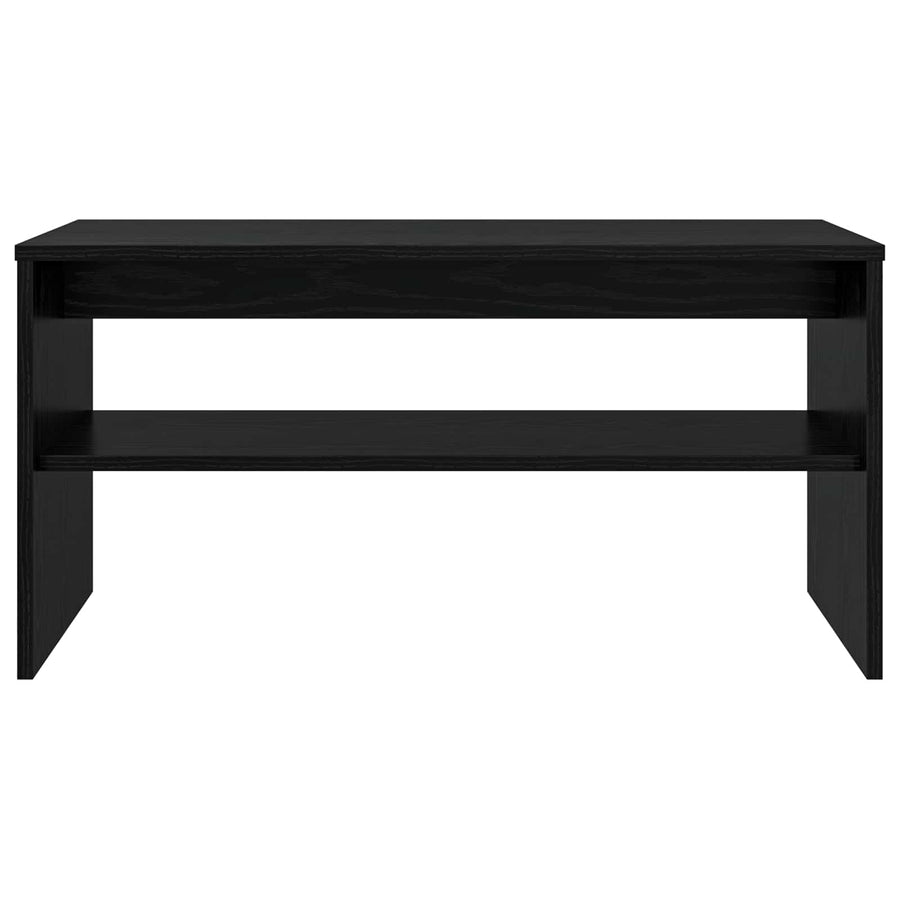 TV-kast Zwart Eiken 80 x 35 x 40 cm Bewerkt hout