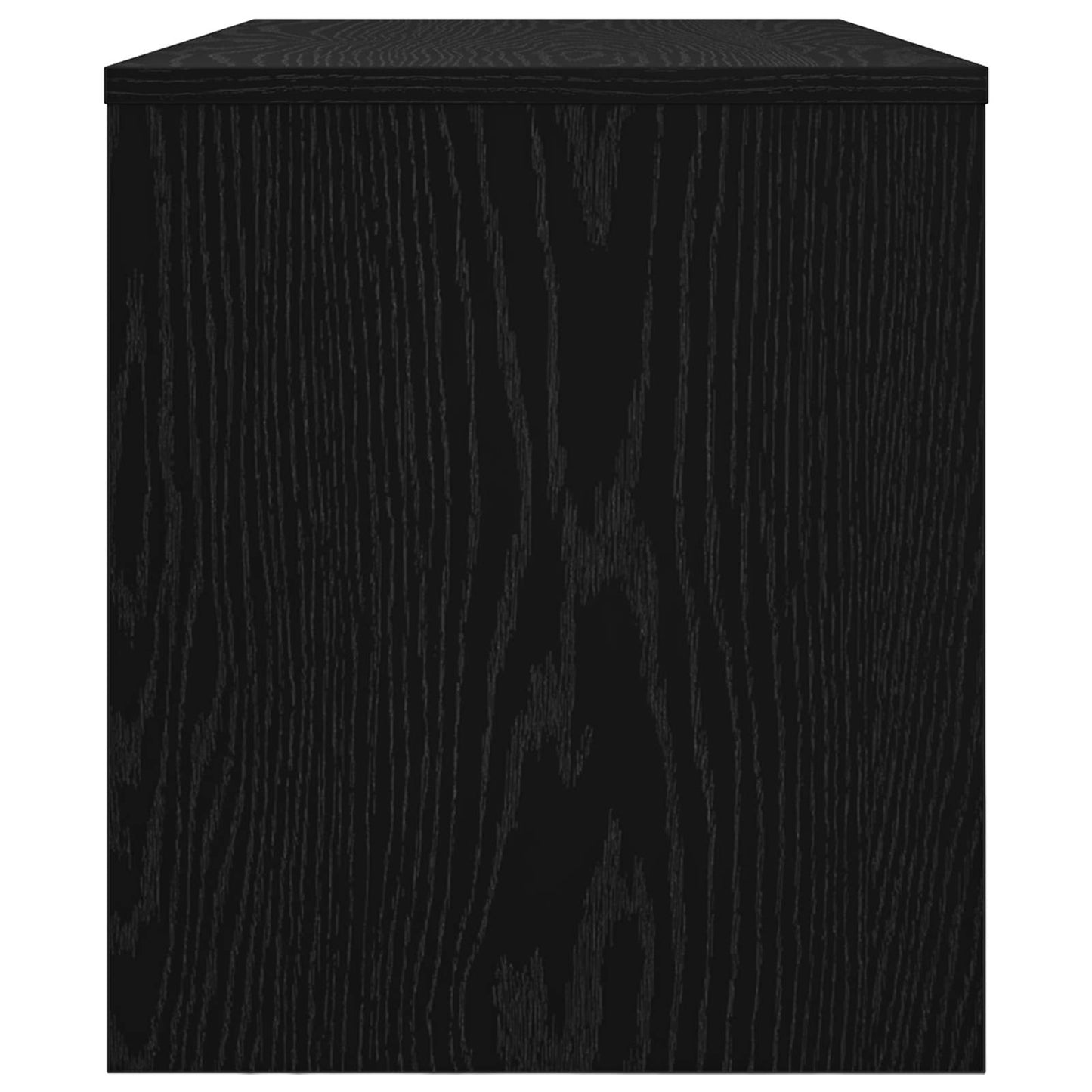 TV-kast Zwart Eiken 80 x 35 x 40 cm Bewerkt hout