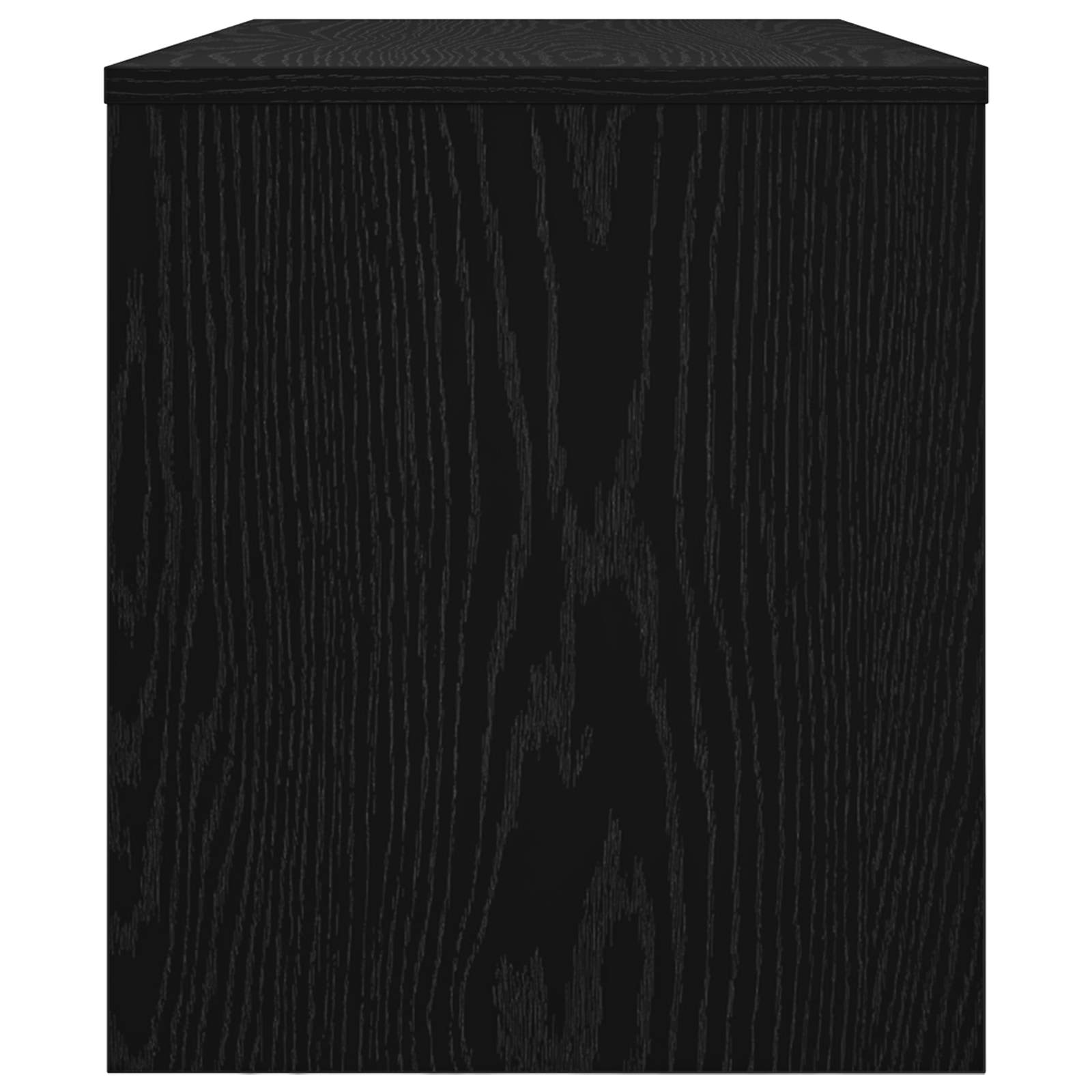 TV-kast Zwart Eiken 80 x 35 x 40 cm Bewerkt hout