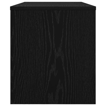 TV-kast Zwart Eiken 80 x 35 x 40 cm Bewerkt hout