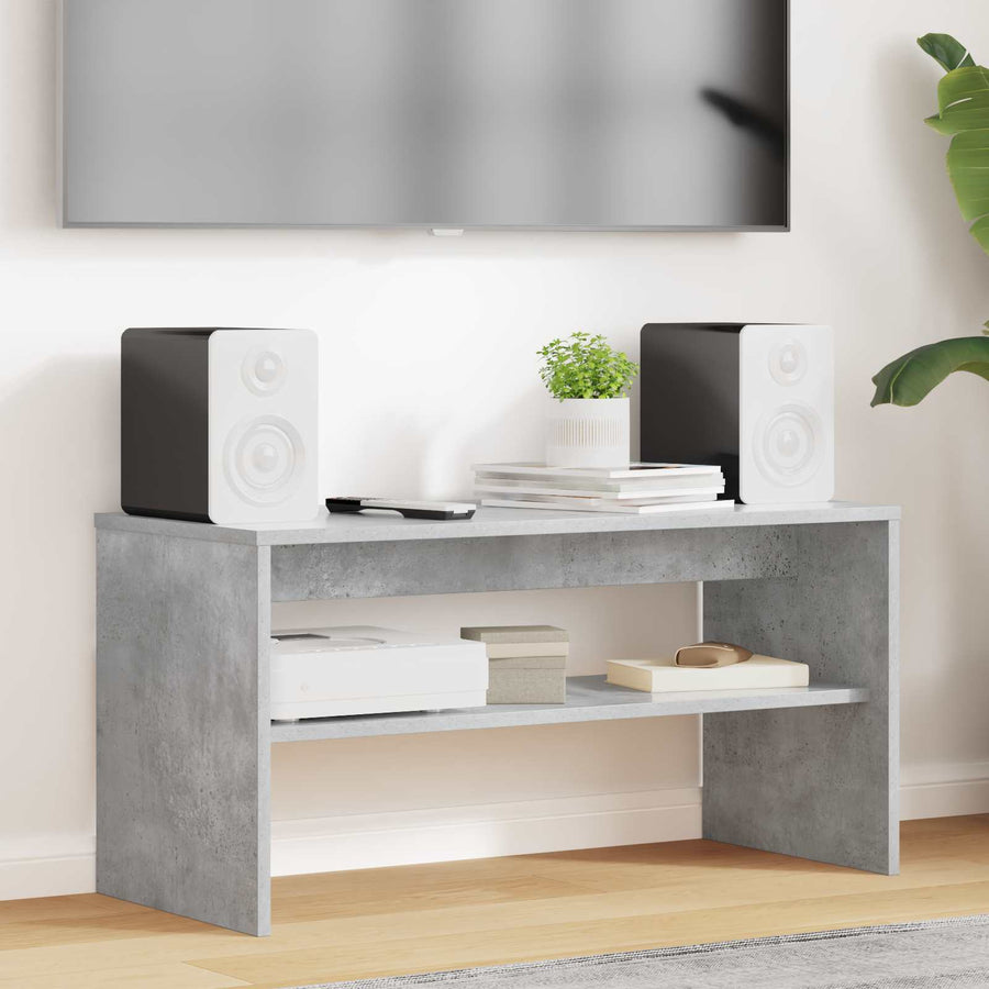 TV-kast Beton Grijs 80 x 35 x 40 cm Bewerkt hout