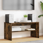 TV-kast 80x35x40 cm gerookt eiken bewerkt hout