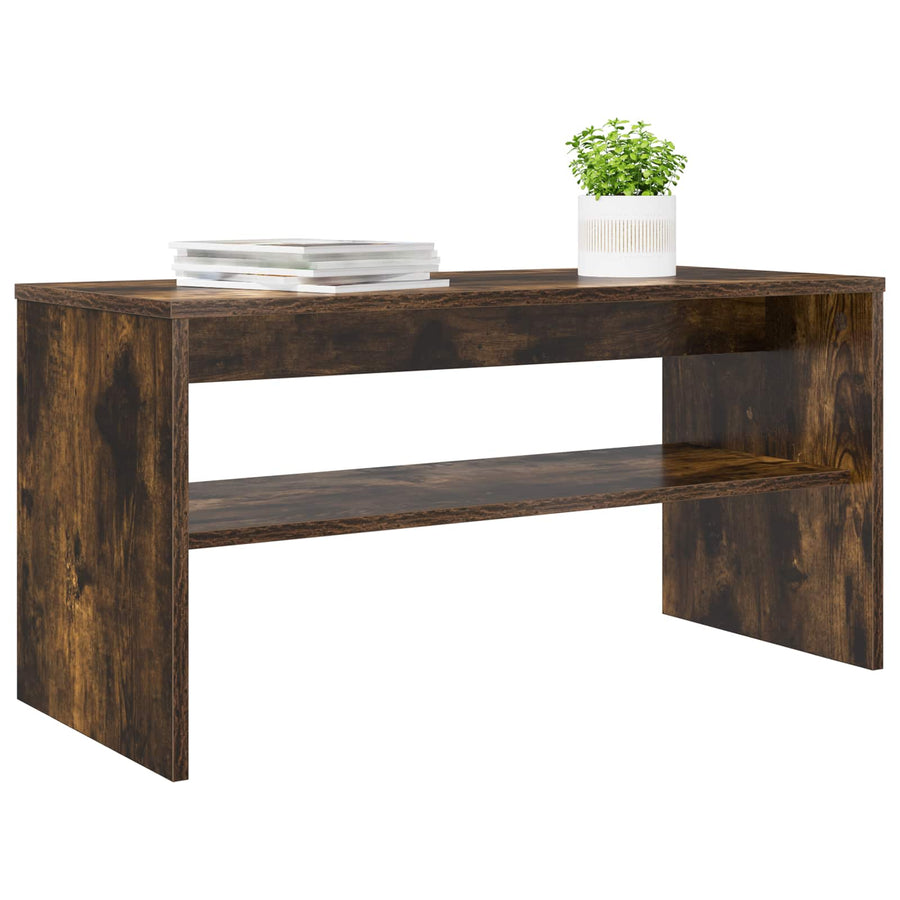 TV-kast Gerookt eiken 80 x 35 x 40 cm Bewerkt hout