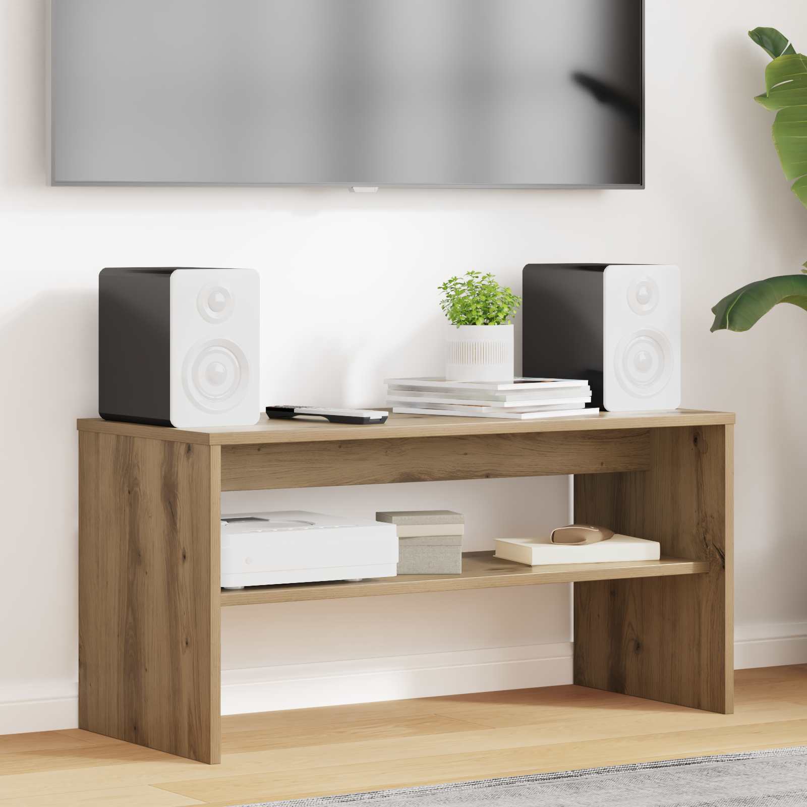 TV-kast Artisan Eiken 80 x 35 x 40 cm Bewerkt hout
