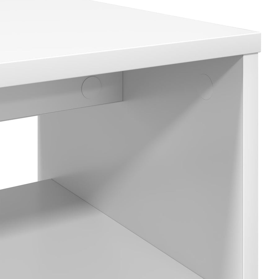 TV-kast Wit 100 x 35 x 40 cm Bewerkt hout