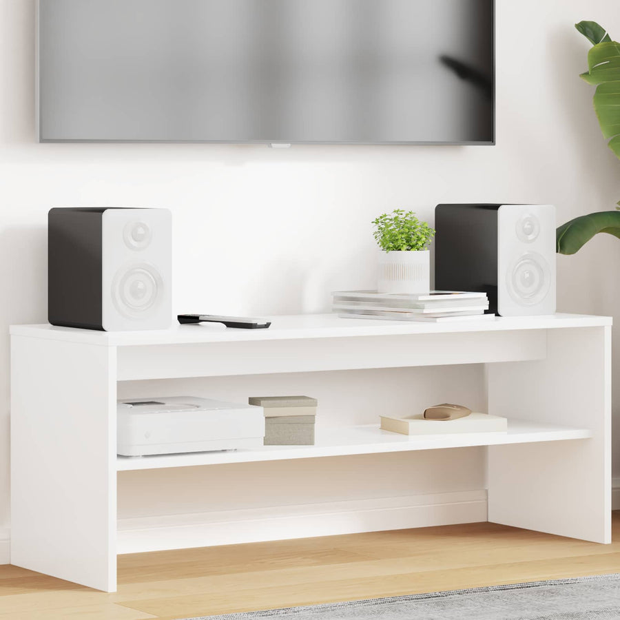 TV-kast Wit 100 x 35 x 40 cm Bewerkt hout