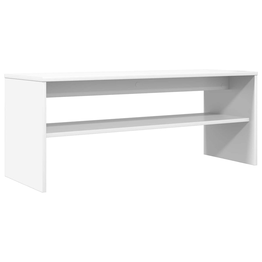 TV-kast Wit 100 x 35 x 40 cm Bewerkt hout