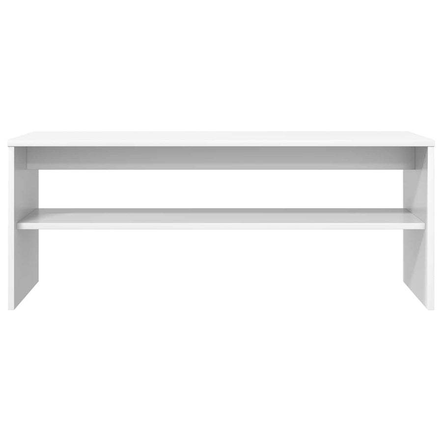 TV-kast Wit 100 x 35 x 40 cm Bewerkt hout