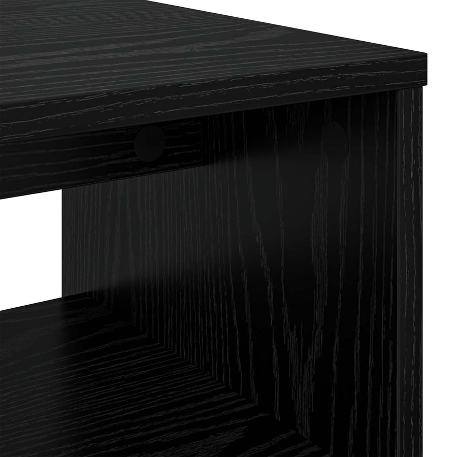 TV-kast Zwart Eiken 100 x 35 x 40 cm Bewerkt hout