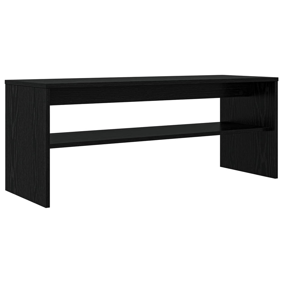 TV-kast Zwart Eiken 100 x 35 x 40 cm Bewerkt hout