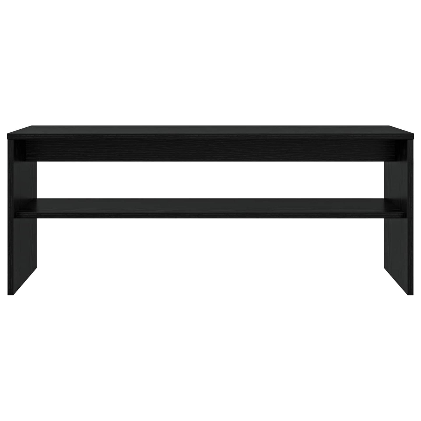 TV-kast Zwart Eiken 100 x 35 x 40 cm Bewerkt hout
