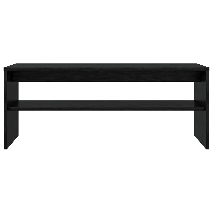 TV-kast Zwart Eiken 100 x 35 x 40 cm Bewerkt hout