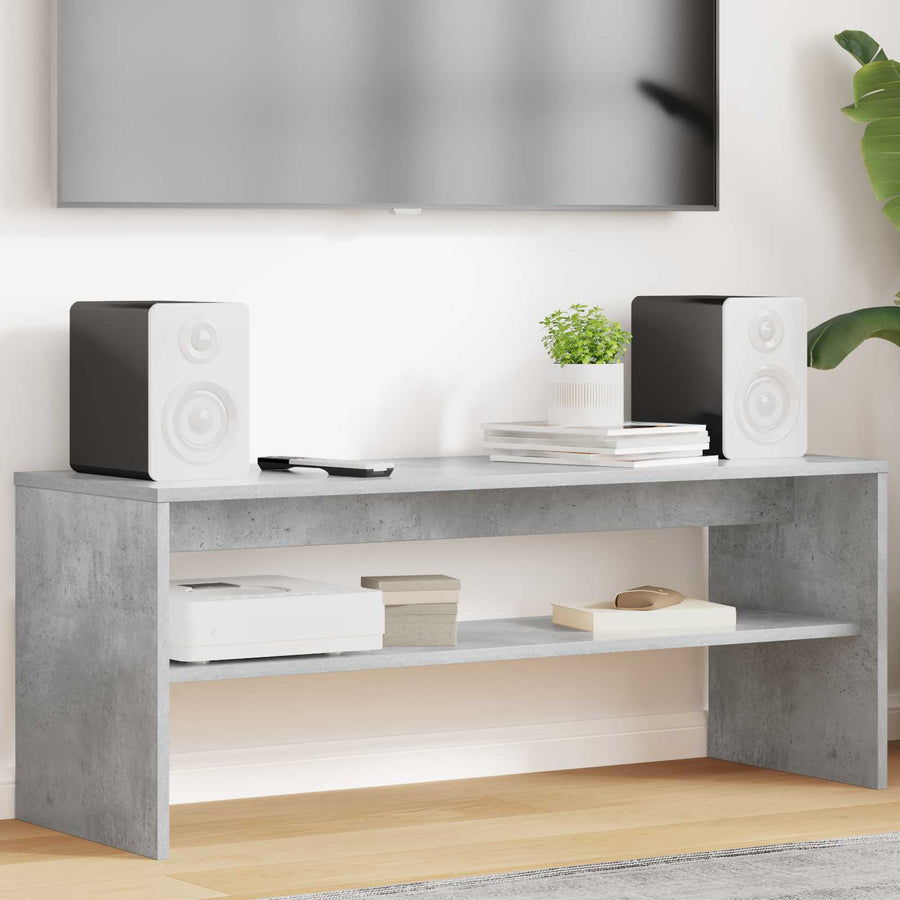TV-kast Beton Grijs 100 x 35 x 40 cm Bewerkt hout