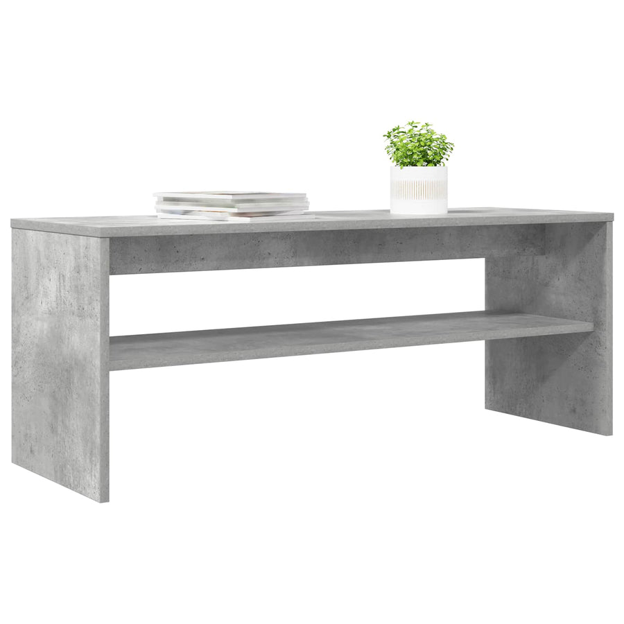 TV-kast Beton Grijs 100 x 35 x 40 cm Bewerkt hout