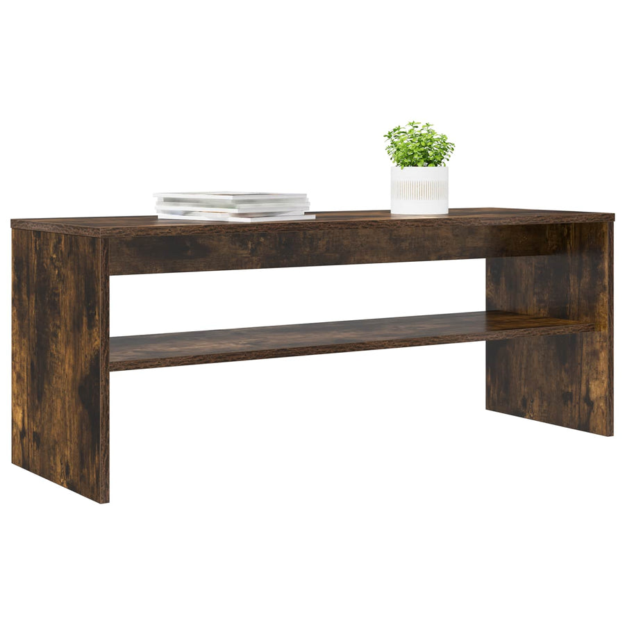 TV-kast Gerookt eiken 100 x 35 x 40 cm Bewerkt hout