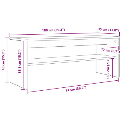 TV-kast Oudhout 100 x 35 x 40 cm Bewerkt hout