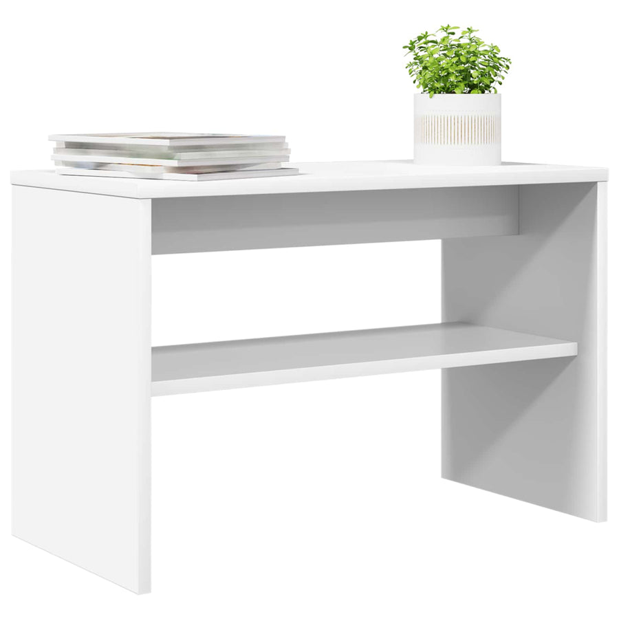 TV-kast Wit 60 x 30 x 40 cm Bewerkt hout