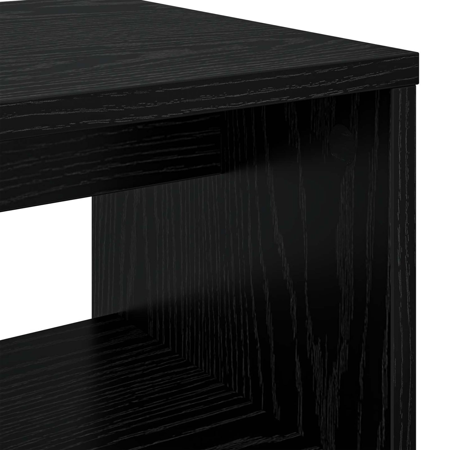 TV-kast Zwart Eiken 60 x 30 x 40 cm Bewerkt hout