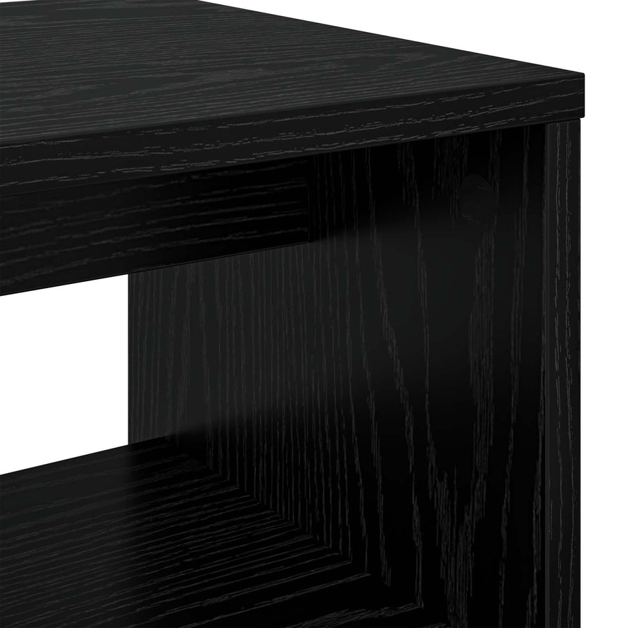 TV-kast Zwart Eiken 60 x 30 x 40 cm Bewerkt hout