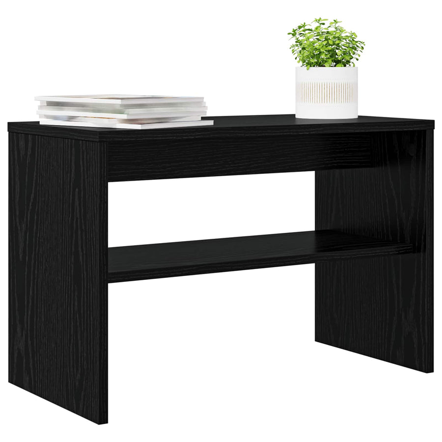 TV-kast Zwart Eiken 60 x 30 x 40 cm Bewerkt hout