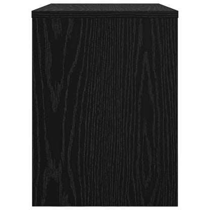 TV-kast Zwart Eiken 60 x 30 x 40 cm Bewerkt hout