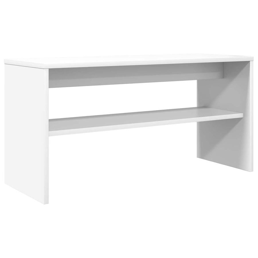TV-kast Wit 80 x 30 x 40 cm Bewerkt hout
