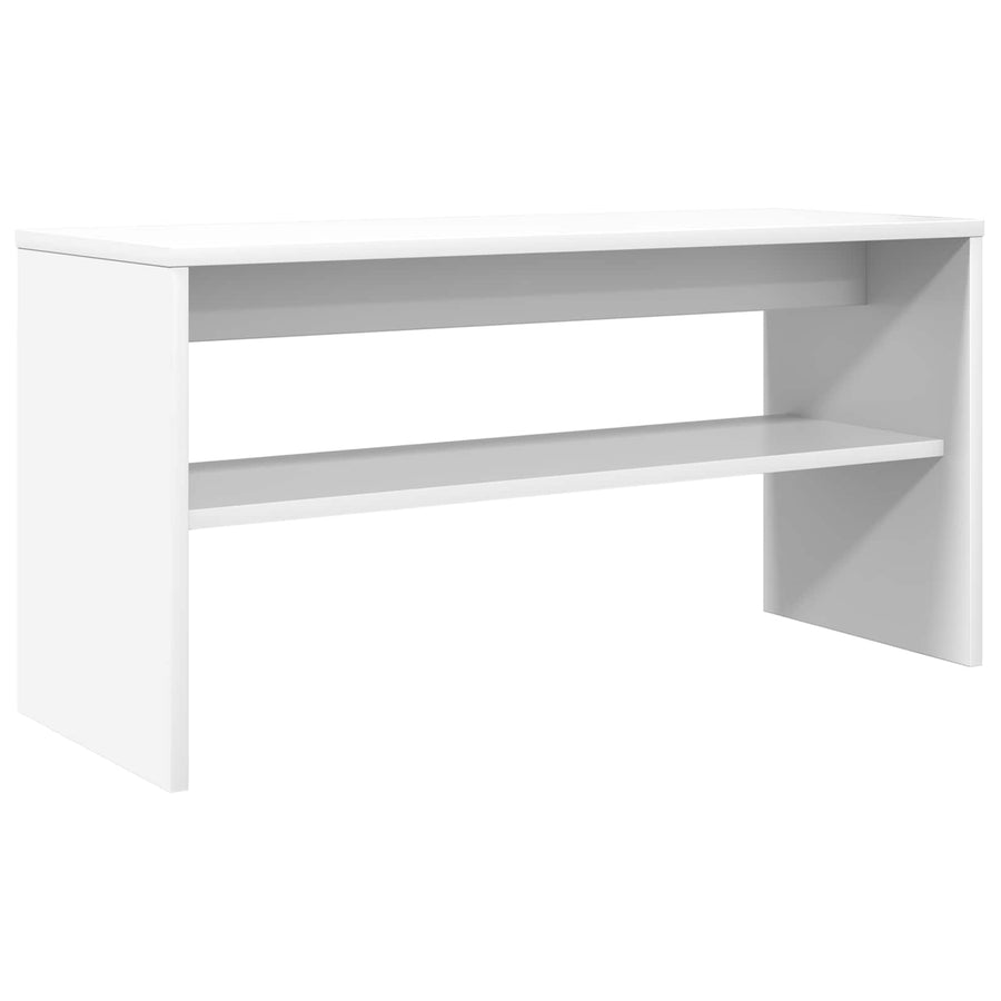 TV-kast Wit 80 x 30 x 40 cm Bewerkt hout
