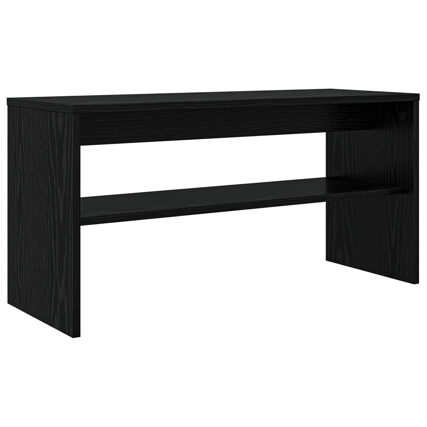 TV-kast Zwart Eiken 80 x 30 x 40 cm Bewerkt hout