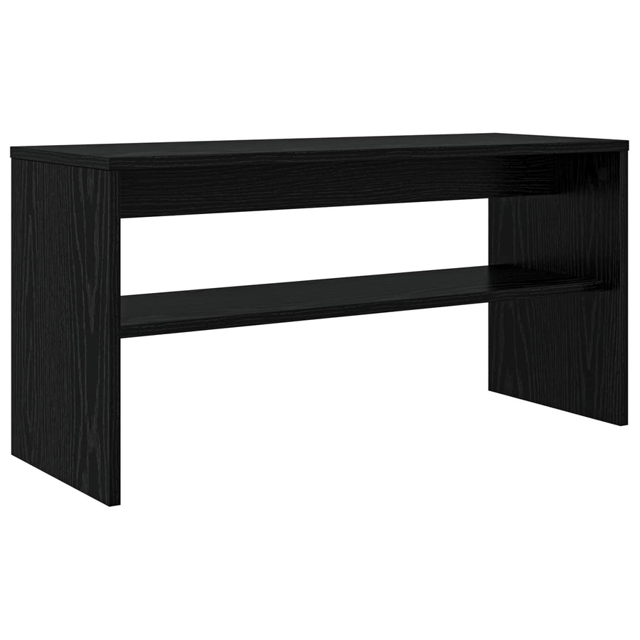 TV-kast Zwart Eiken 80 x 30 x 40 cm Bewerkt hout