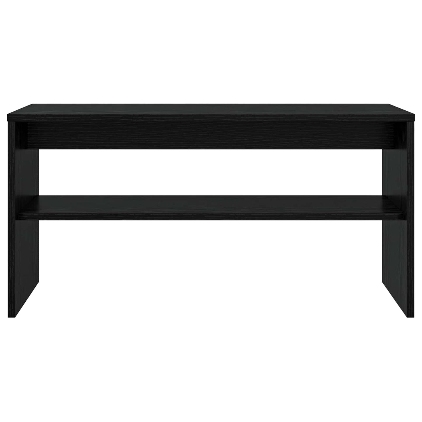 TV-kast Zwart Eiken 80 x 30 x 40 cm Bewerkt hout