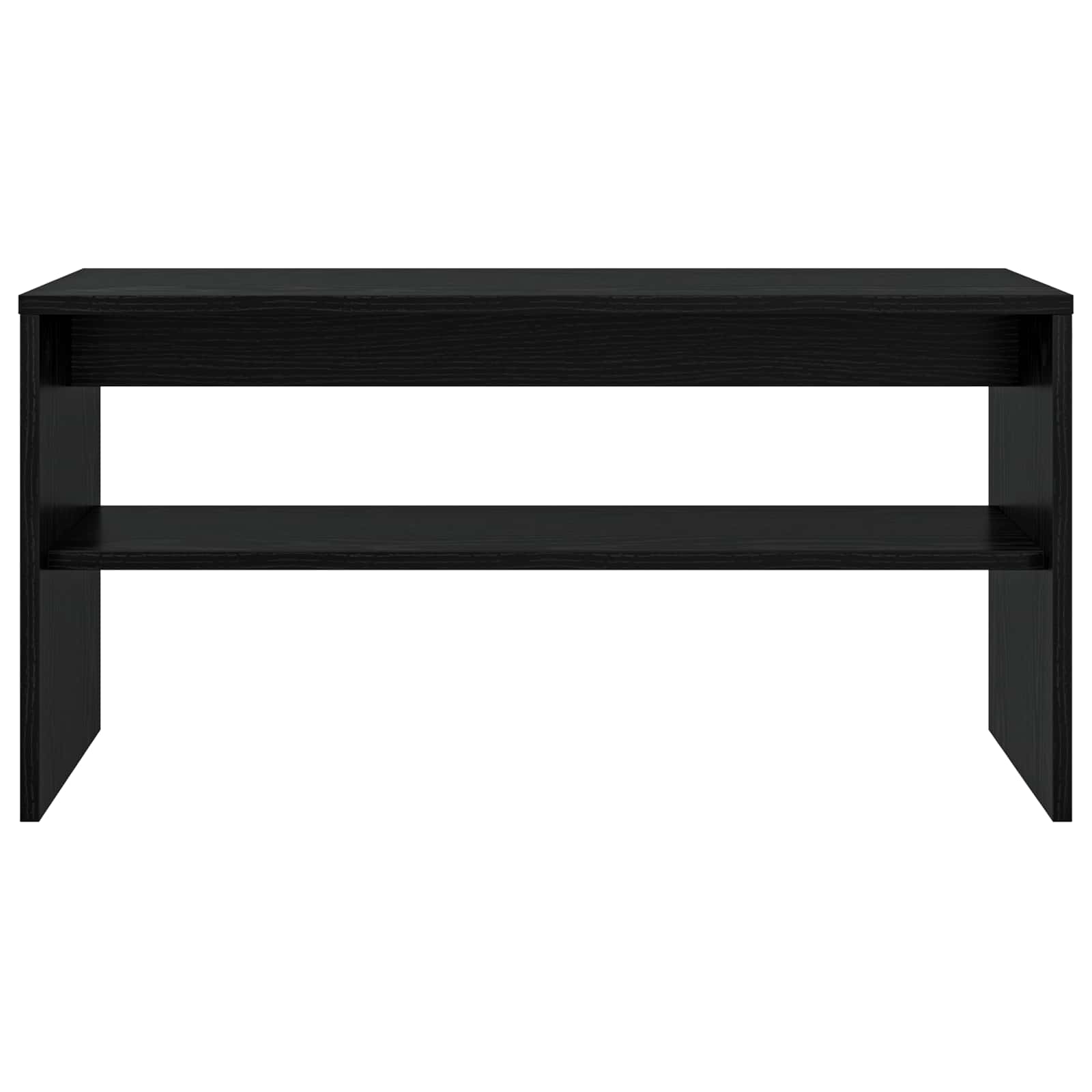 TV-kast Zwart Eiken 80 x 30 x 40 cm Bewerkt hout