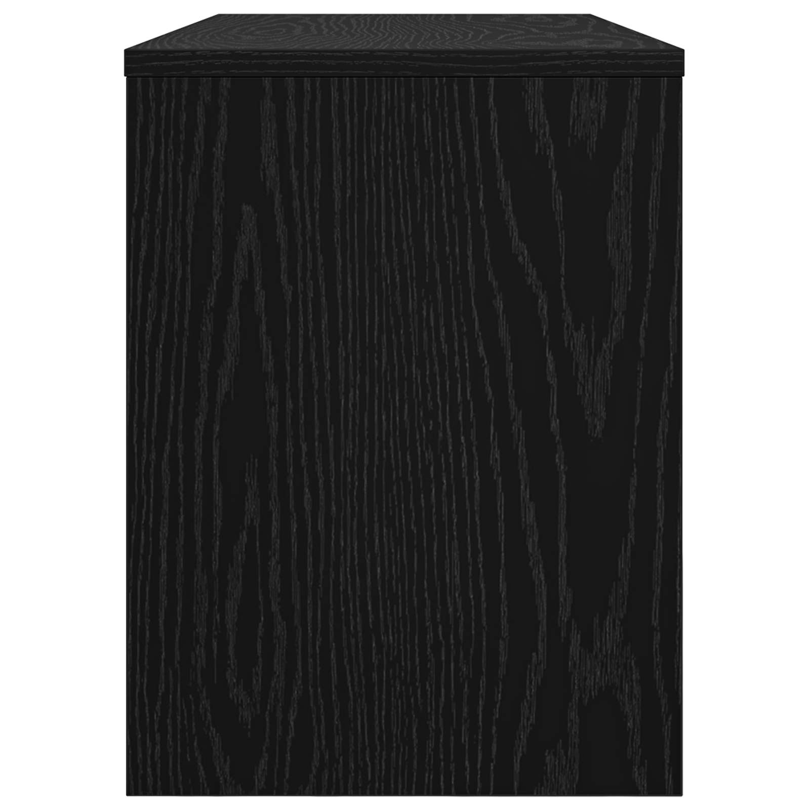 TV-kast Zwart Eiken 80 x 30 x 40 cm Bewerkt hout