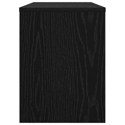 TV-kast Zwart Eiken 80 x 30 x 40 cm Bewerkt hout