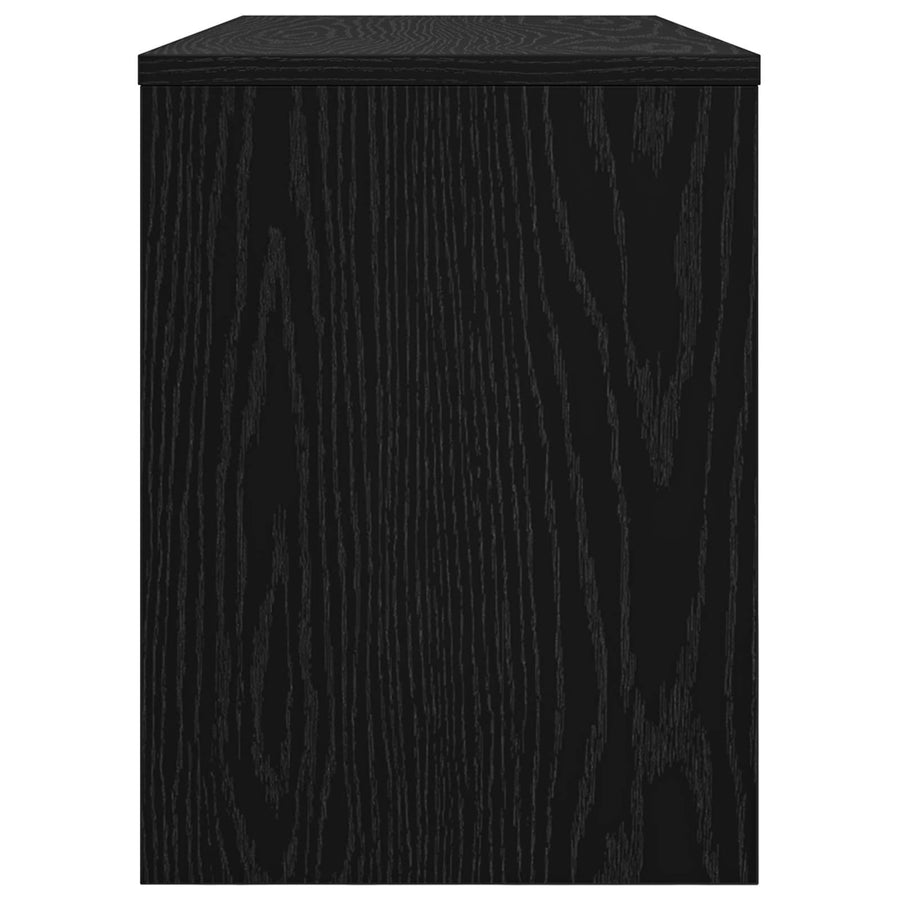 TV-kast Zwart Eiken 80 x 30 x 40 cm Bewerkt hout