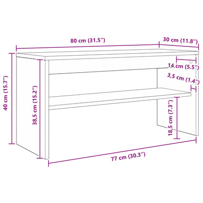 TV-kast Sonoma Eiken 80 x 30 x 40 cm Bewerkt hout