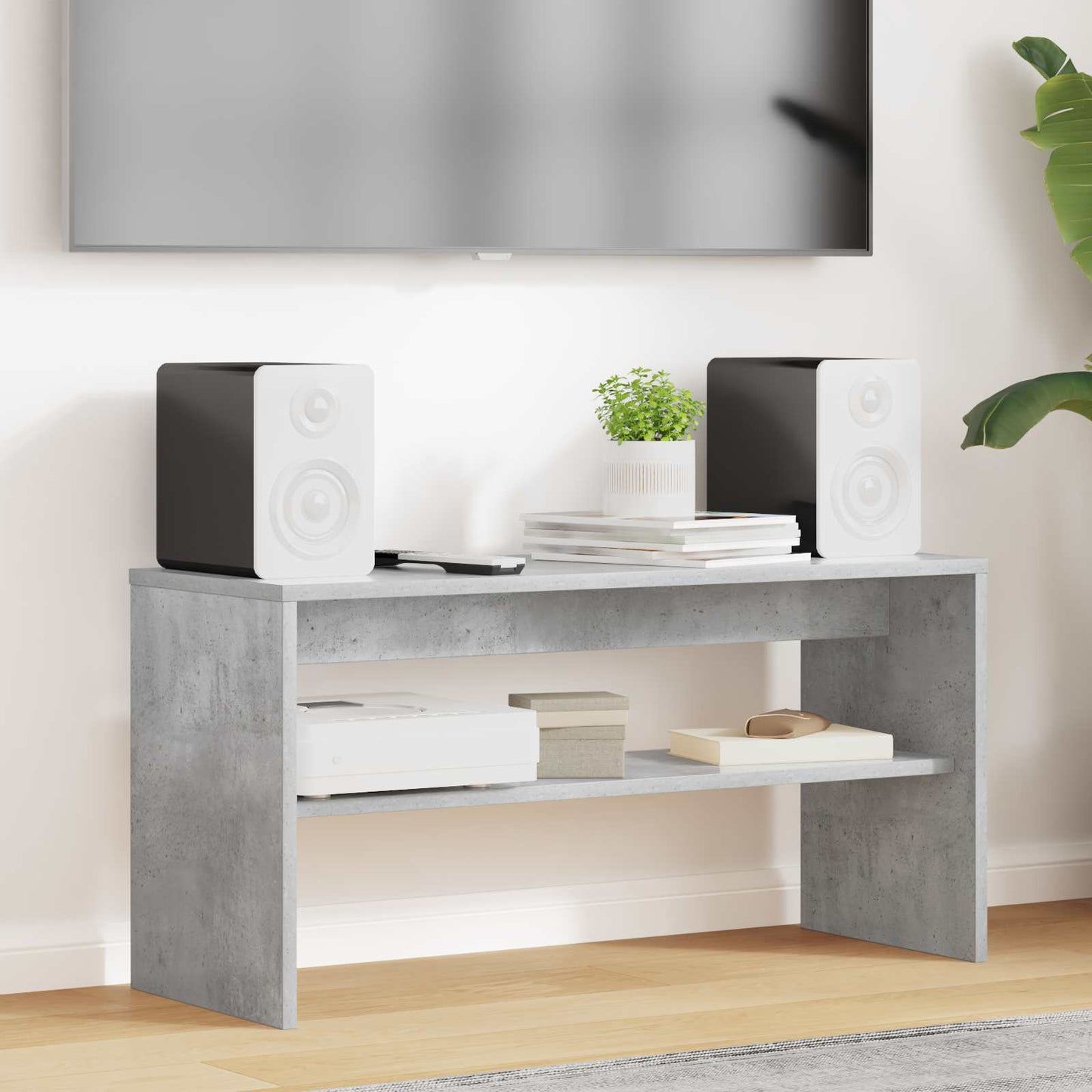 TV-kast Beton Grijs 80 x 30 x 40 cm Bewerkt hout
