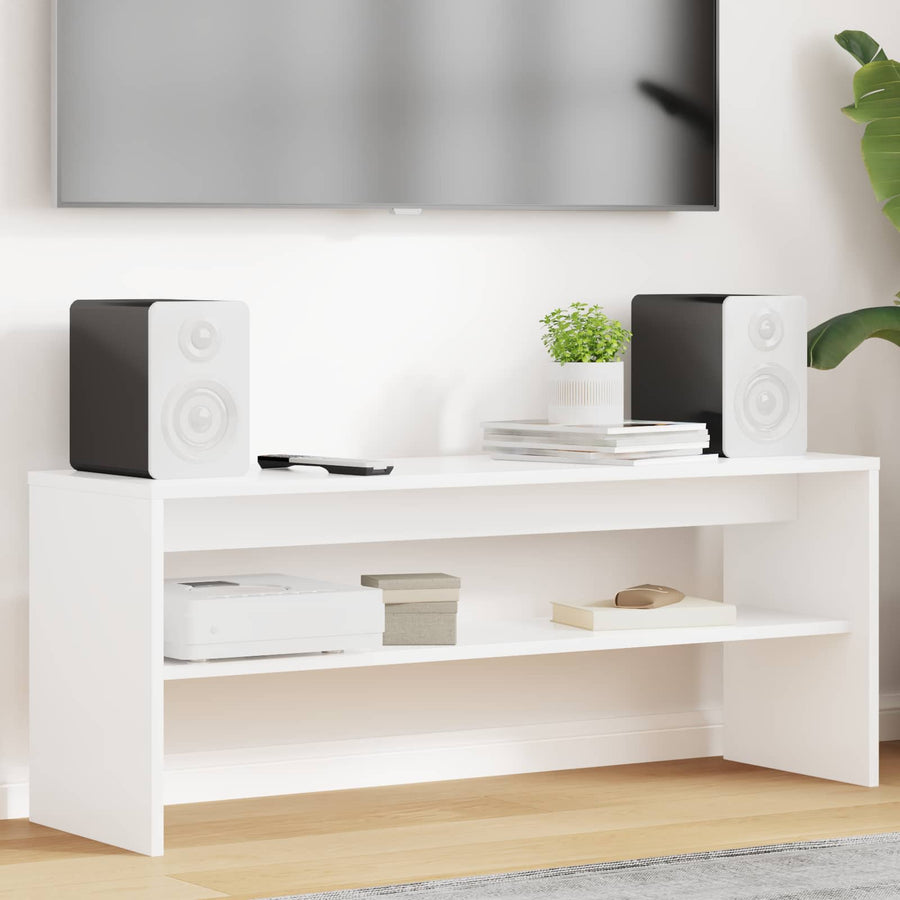 TV-kast Wit 100 x 30 x 40 cm Bewerkt hout