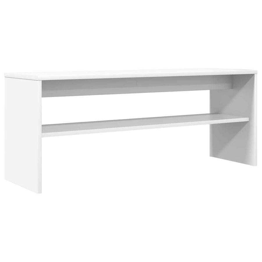 TV-kast Wit 100 x 30 x 40 cm Bewerkt hout