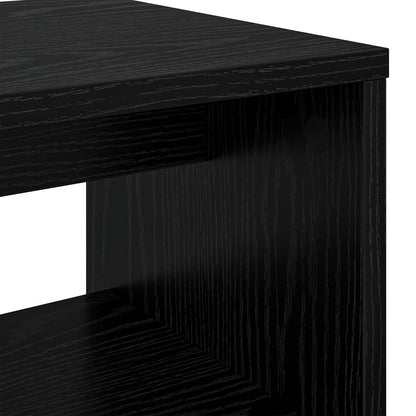 TV-kast Zwart Eiken 100 x 30 x 40 cm Bewerkt hout