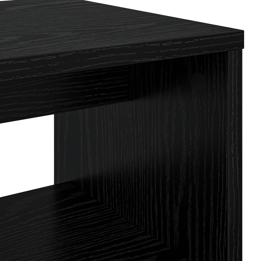 TV-kast Zwart Eiken 100 x 30 x 40 cm Bewerkt hout