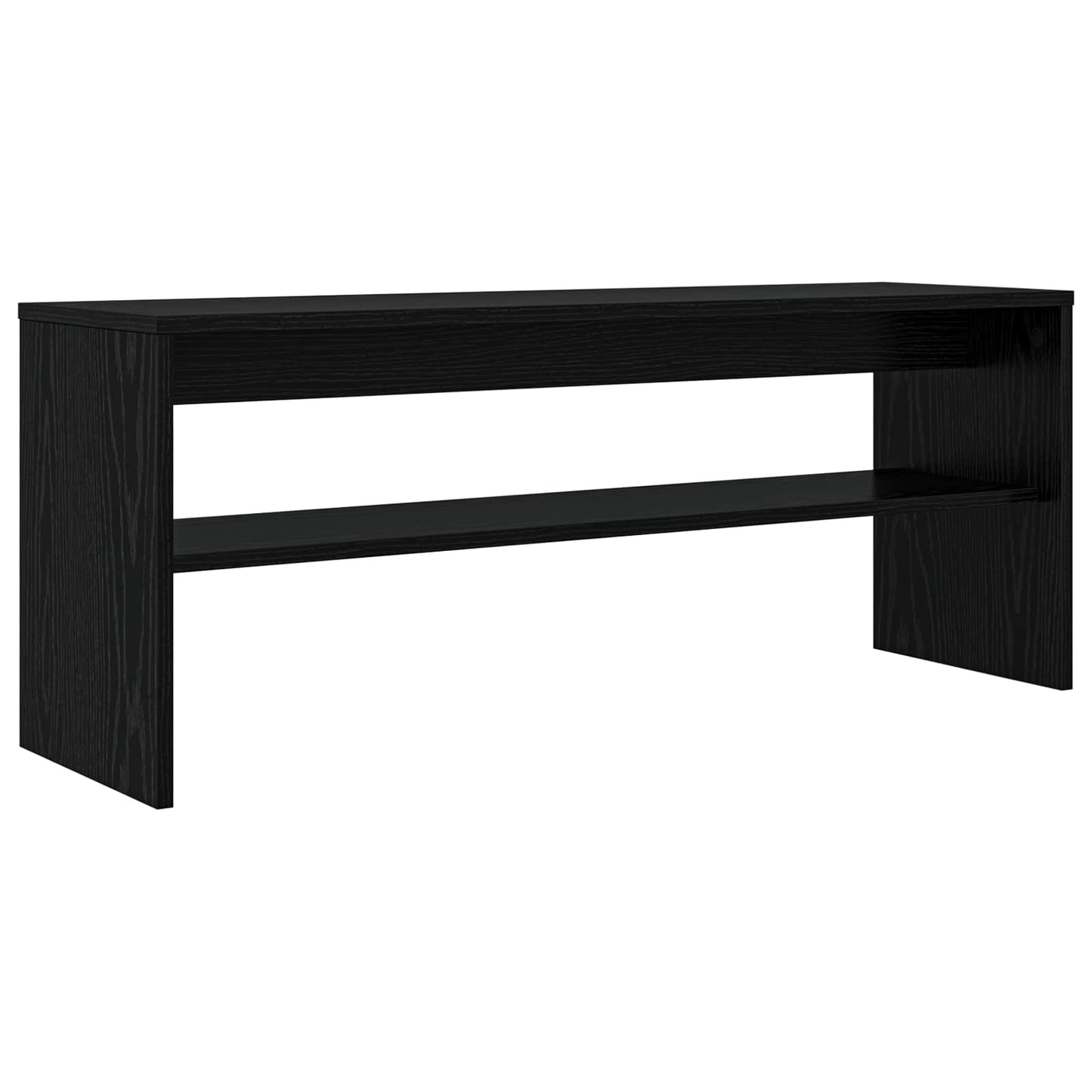 TV-kast Zwart Eiken 100 x 30 x 40 cm Bewerkt hout