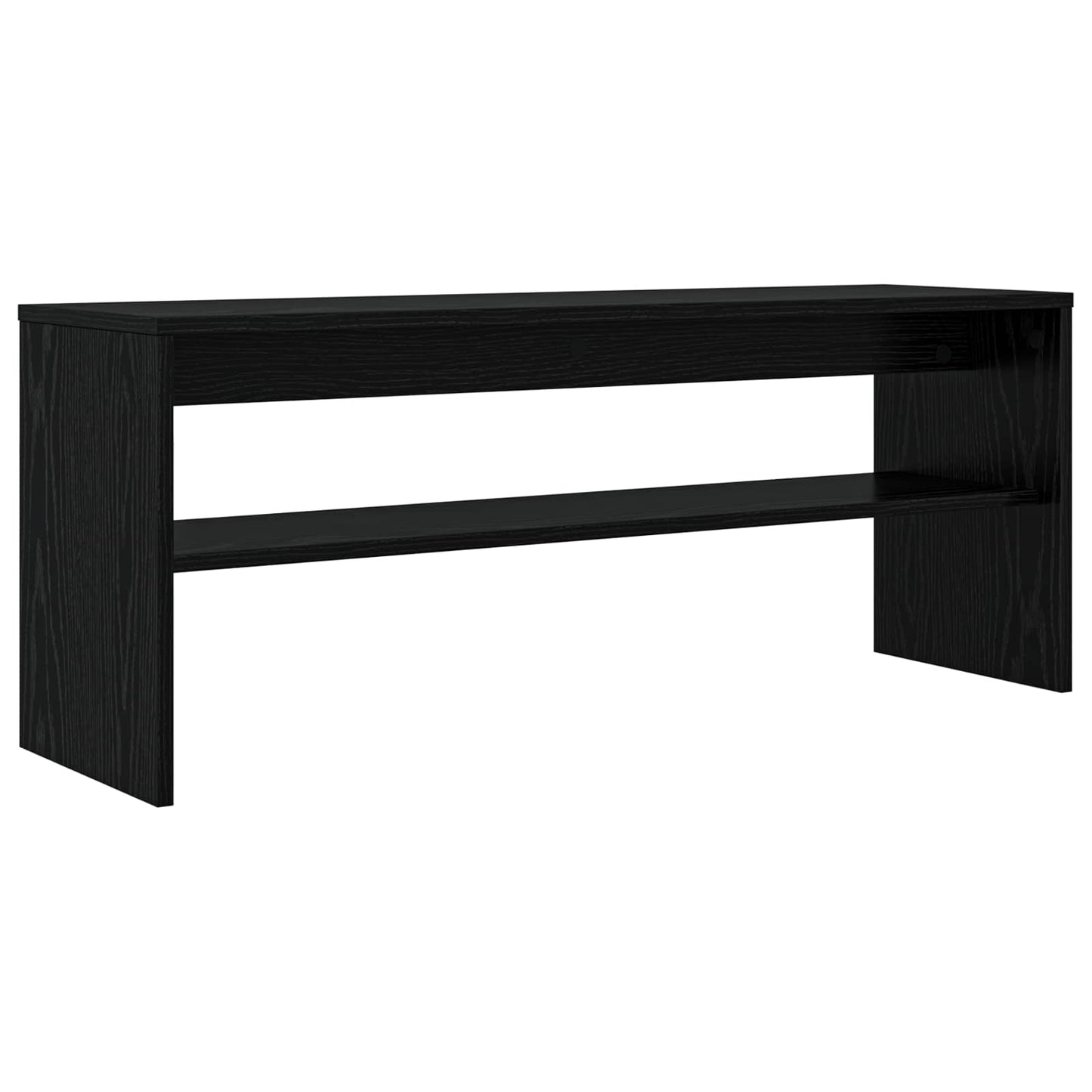 TV-kast Zwart Eiken 100 x 30 x 40 cm Bewerkt hout