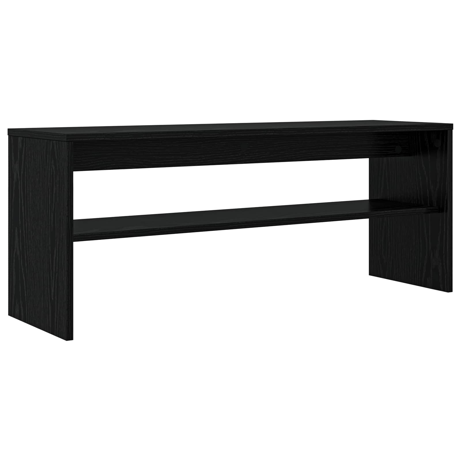 TV-kast Zwart Eiken 100 x 30 x 40 cm Bewerkt hout