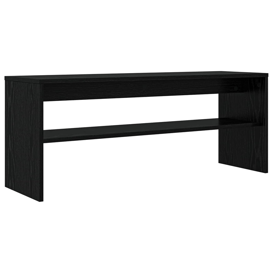 TV-kast Zwart Eiken 100 x 30 x 40 cm Bewerkt hout