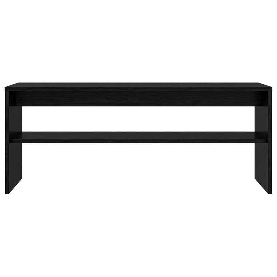 TV-kast Zwart Eiken 100 x 30 x 40 cm Bewerkt hout